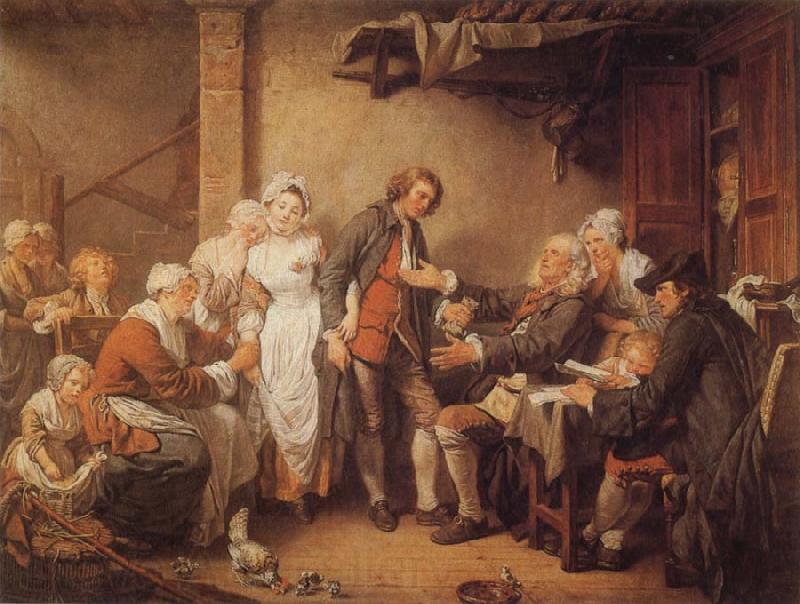 Jean-Baptiste Greuze L'Accordee du  Village Spain oil painting art